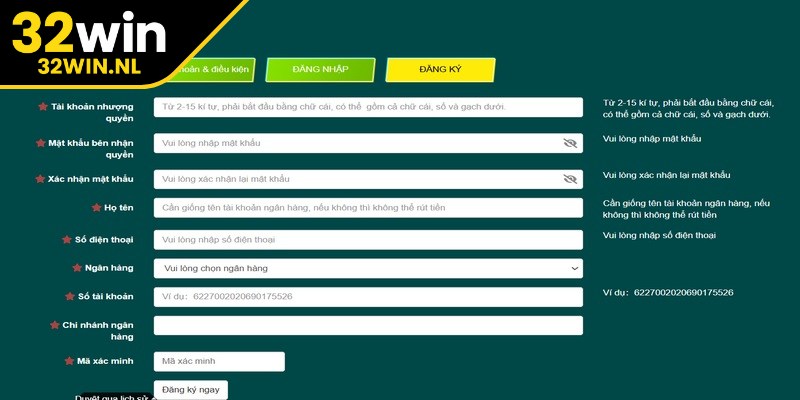 Đăng ký trở thành đại lý 32Win nhanh chóng