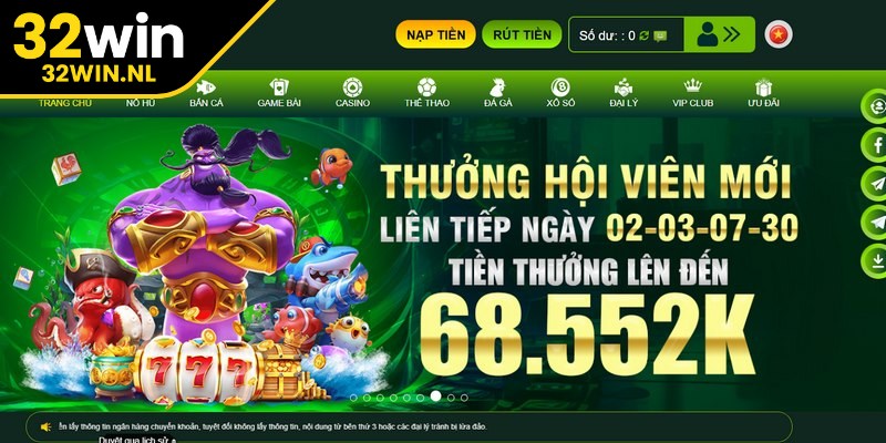 Khi đăng ký 32Win thành công bạn sẽ tận hưởng được rất nhiều lợi ích