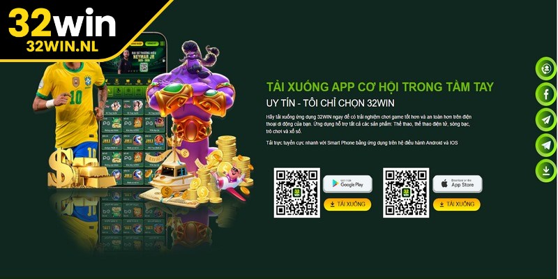 Chi tiết thao tác thực hiện tải app 32Win