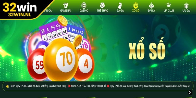 Xổ số 32win mang đến không gian giải trí vô cùng đẳng cấp